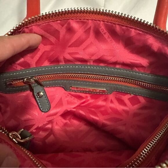 Trina Turk Red Saratoga Small Convertible Satchel - Picture 11 of 14